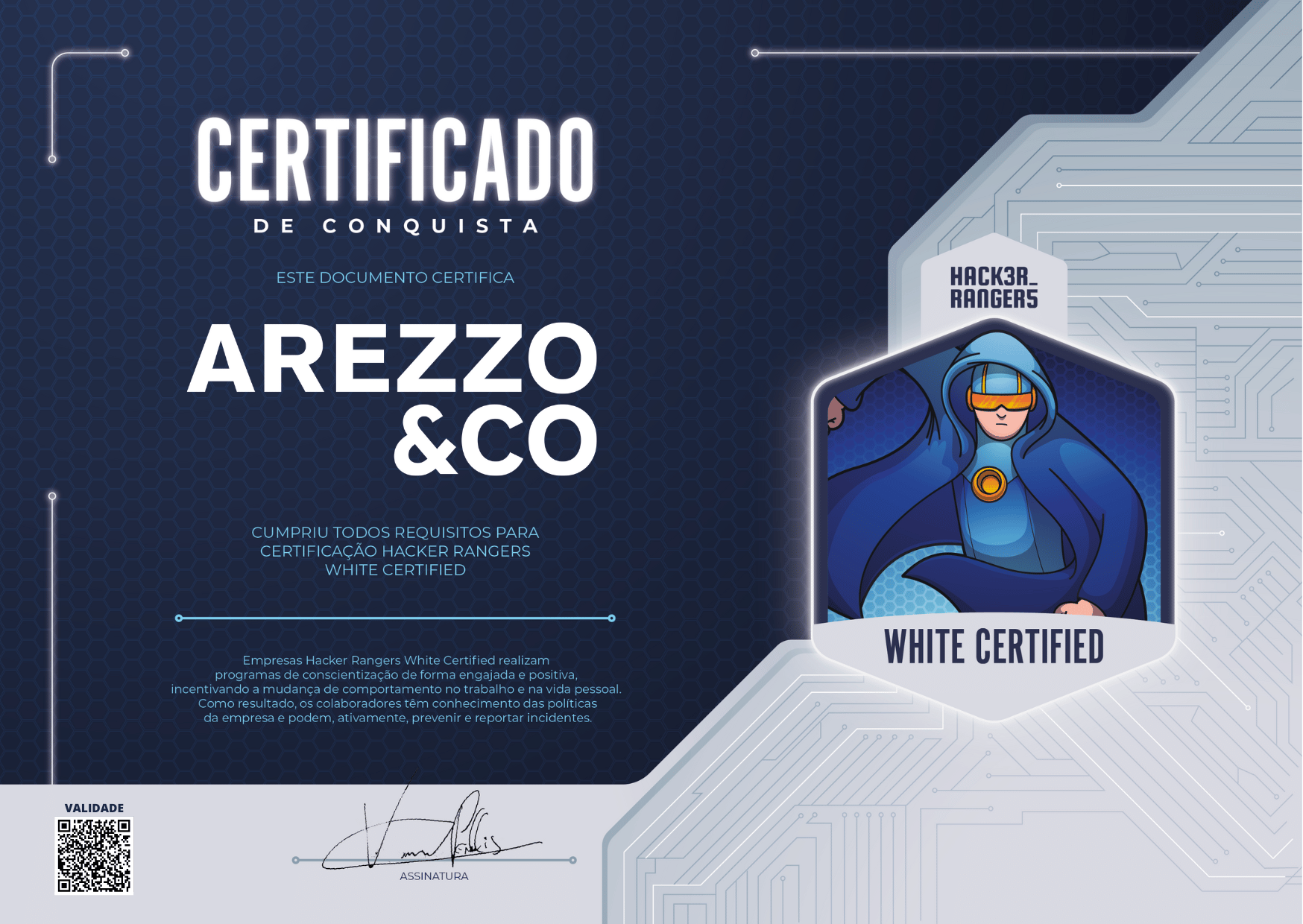 Arezzo - Hacker Rangers White Certified