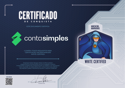 Conta Simples - Hacker Rangers White Certified